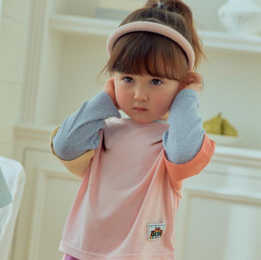 [KIDS] Two-tone layered tee