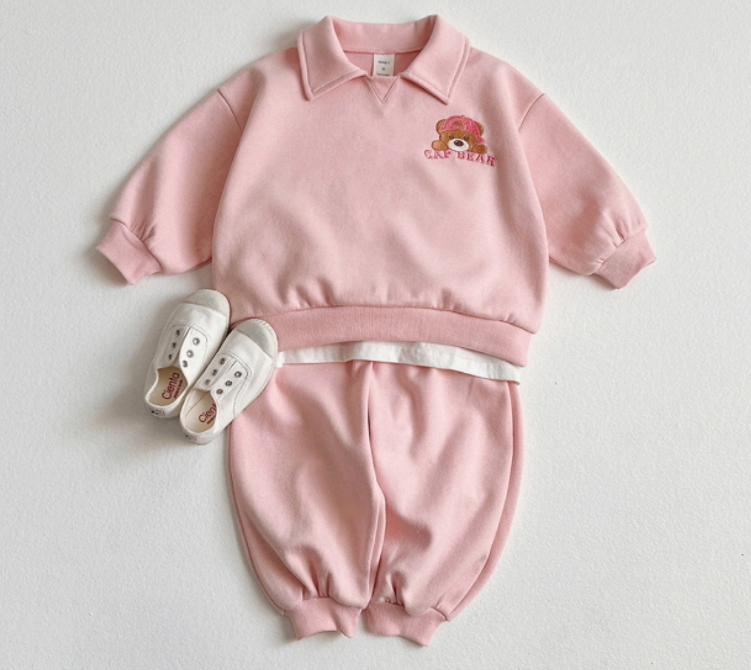 [KIDS] Cap bear collared set