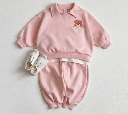 [KIDS] Cap bear collared set