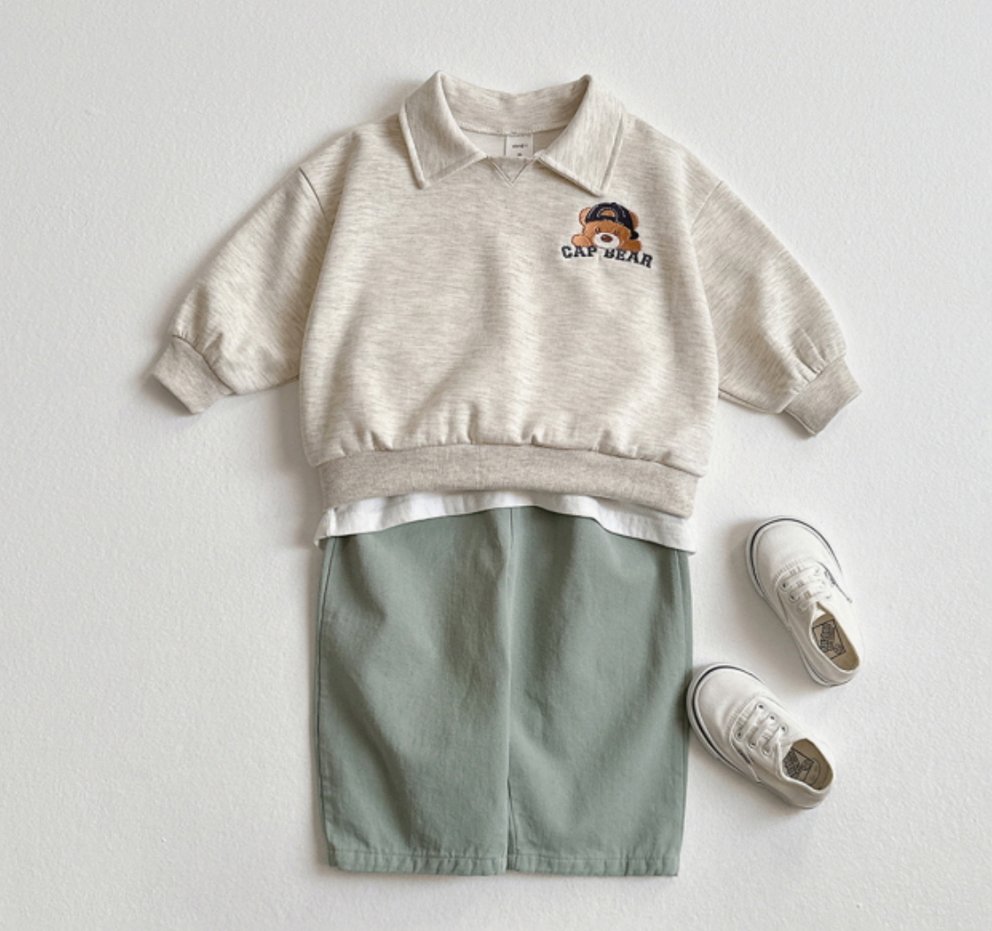 [KIDS] Cap bear collared set
