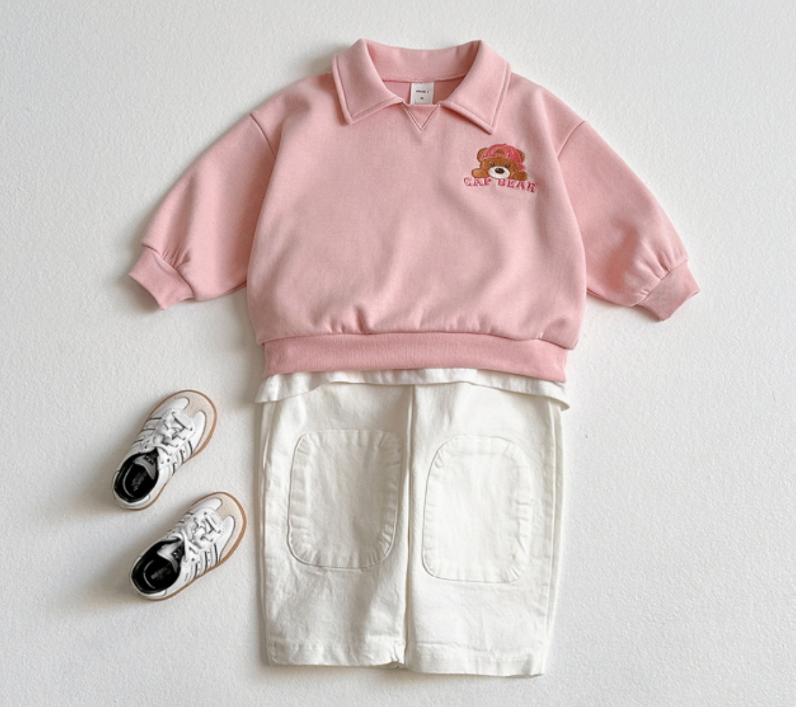 [KIDS] Cap bear collared set