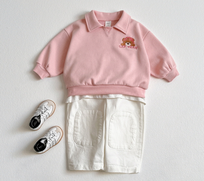 [KIDS] Cap bear collared set