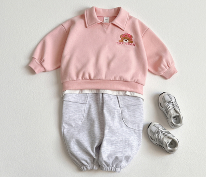 [KIDS] Cap bear collared set