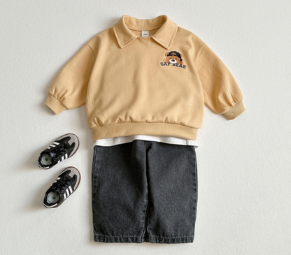 [KIDS] Cap bear collared set