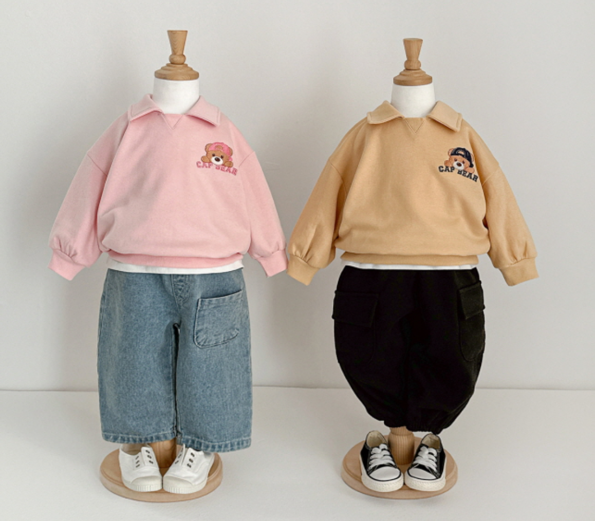 [KIDS] Cap bear collared set