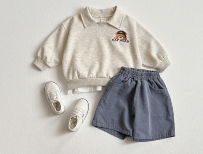 [KIDS] Cap bear collared set