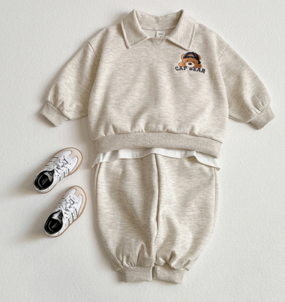 [KIDS] Cap bear collared set