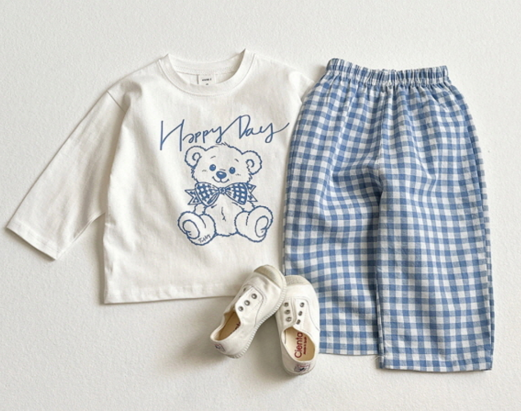 [KIDS] Happy bear check set
