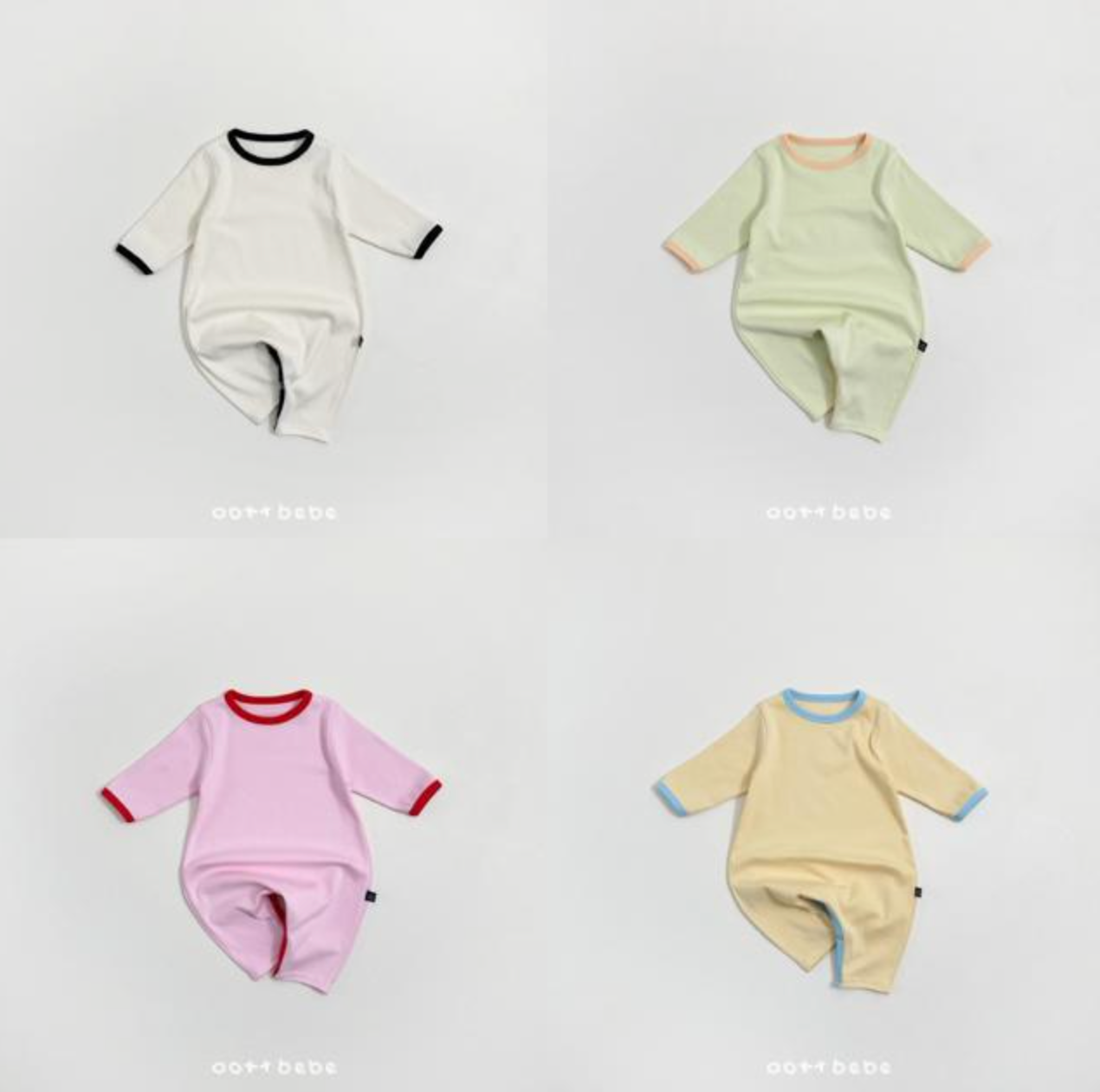 [BABY] Modal Heart Suit + Bunny Hat Set