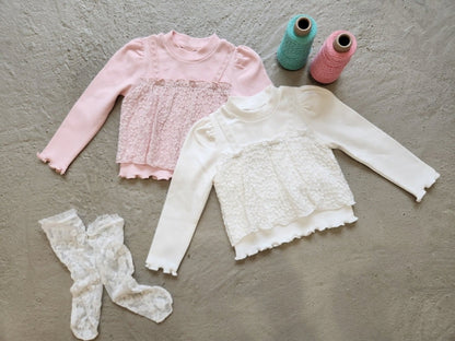 [KIDS/JUNIOR] Spring Lace Double-Layer Blouse