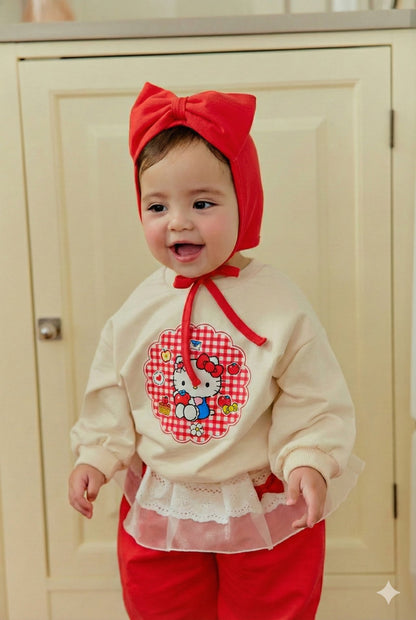 [BABY] Kitty top and bottom set