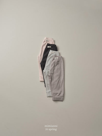 [KIDS] 1+1 Ribbed Striped Pants