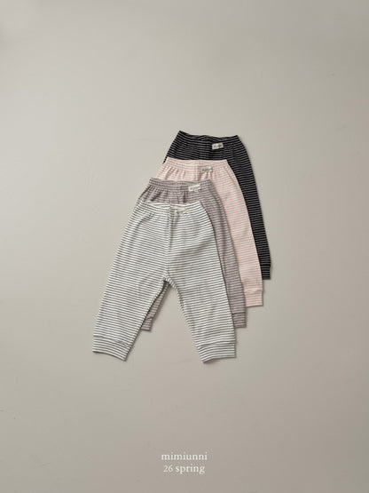 [KIDS] 1+1 Ribbed Striped Pants
