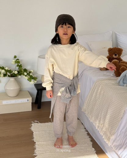 [KIDS] 1+1 Ribbed Striped Pants
