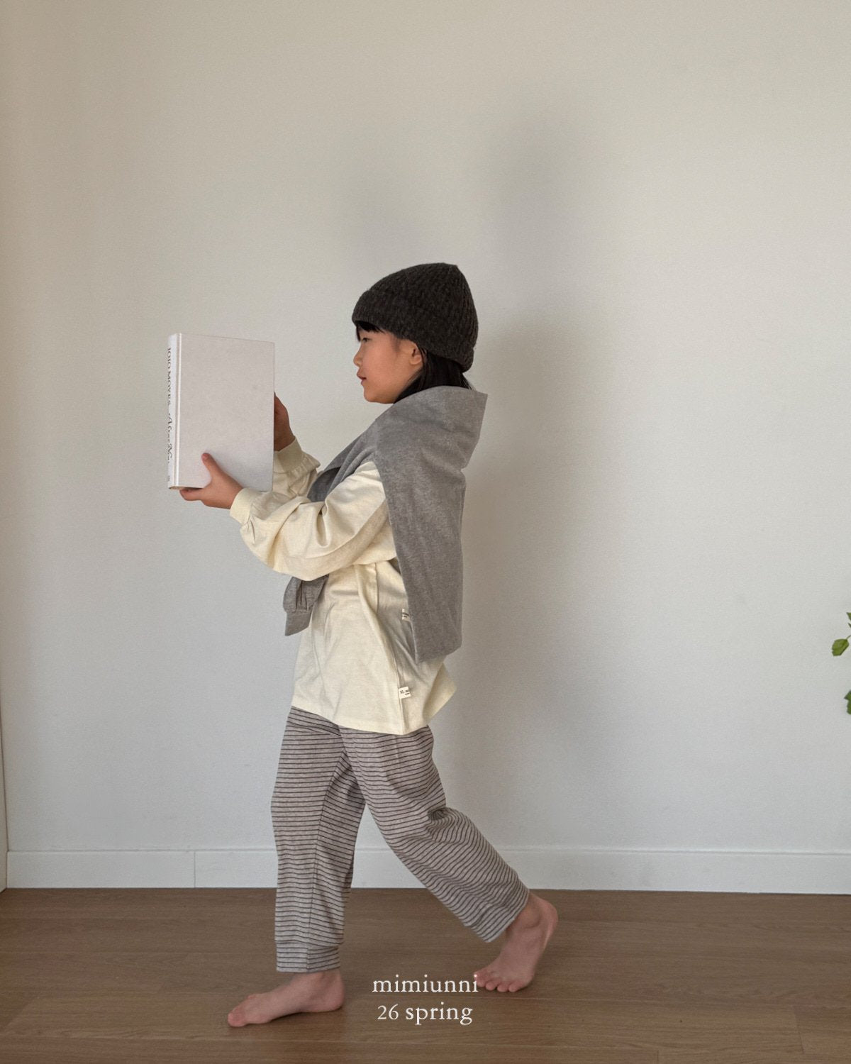 [KIDS] 1+1 Ribbed Striped Pants