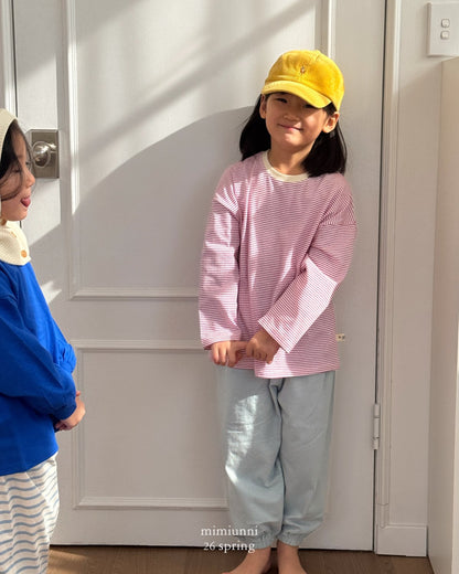 [KIDS] 1+1 Striped tee