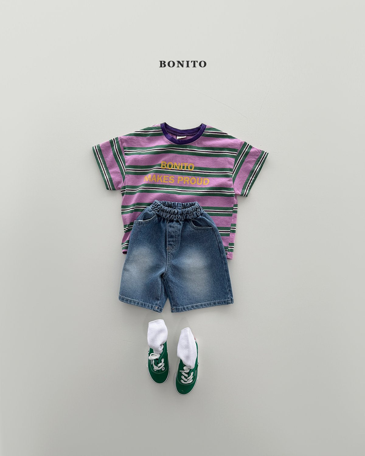 [KIDS] Bermuda Brushed Denim Pants